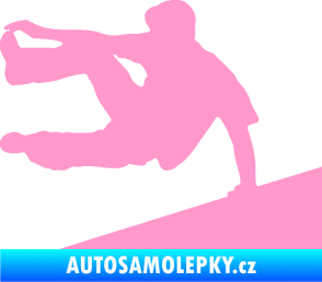 Samolepka Parkour 001 levá světle růžová