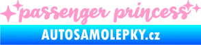 Samolepka Passenger Princess 002 nápis s hvězdičkami světle růžová