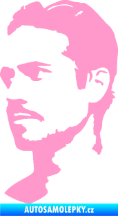 Samolepka Paul Walker 004 levá světle růžová