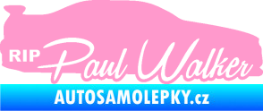 Samolepka Paul Walker 005 RIP světle růžová