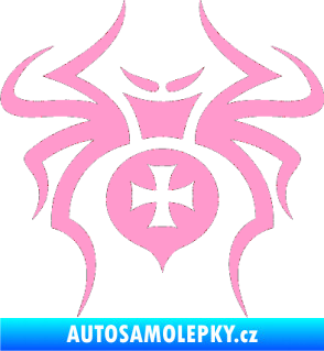 Samolepka Pavouk 003 křižák světle růžová