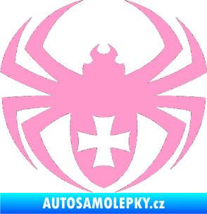 Samolepka Pavouk 004 křižák světle růžová