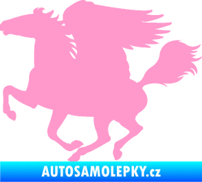 Samolepka Pegas 001 levá okřídlený kůň světle růžová