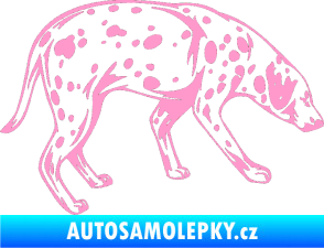 Samolepka Pes 001 pravá Dalmatin světle růžová