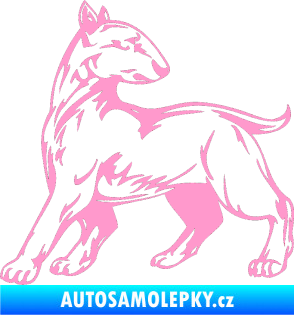 Samolepka Pes 011 levá světle růžová