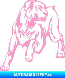 Samolepka Pes 020 levá světle růžová
