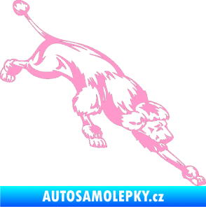 Samolepka Pes 022 pravá Pudl světle růžová