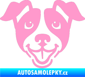 Samolepka Pes 065 světle růžová