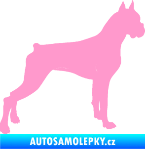 Samolepka Pes 087 pravá Boxer světle růžová