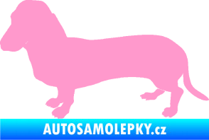 Samolepka Pes 094 levá Baset světle růžová