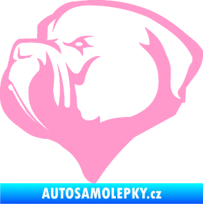 Samolepka Pes 116 levá pitbull světle růžová