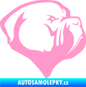 Samolepka Pes 116 pravá pitbull světle růžová