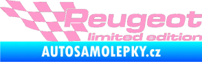 Samolepka Peugeot limited edition levá světle růžová