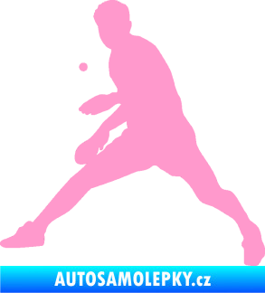 Samolepka Ping pong 002 levá světle růžová