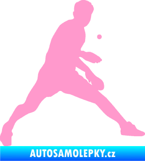 Samolepka Ping pong 002 pravá světle růžová