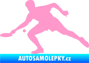 Samolepka Ping pong 001 levá světle růžová