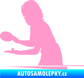 Samolepka Ping pong 005 levá světle růžová
