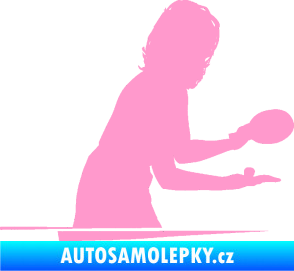 Samolepka Ping pong 005 pravá světle růžová