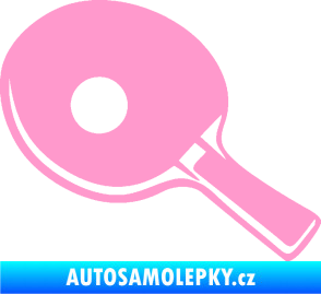 Samolepka Ping pong pálka levá světle růžová