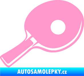 Samolepka Ping pong pálka pravá světle růžová