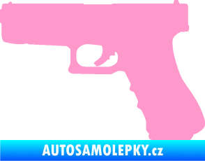 Samolepka Pistole 001 levá světle růžová