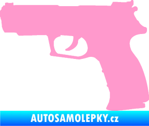 Samolepka Pistole 003 levá světle růžová