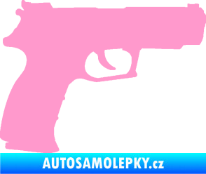 Samolepka Pistole 003 pravá světle růžová