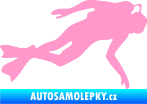 Samolepka Potápěč 002 pravá světle růžová