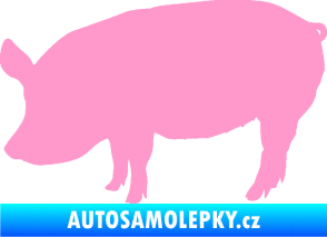 Samolepka Prase 001 levá světle růžová