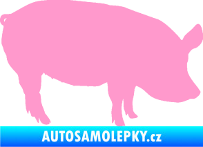 Samolepka Prase 001 pravá světle růžová