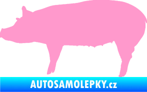 Samolepka Prase 002 levá světle růžová