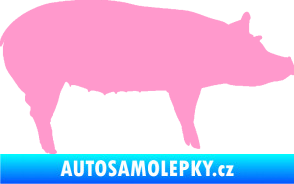 Samolepka Prase 002 pravá světle růžová