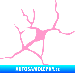 Samolepka Prasklina 004 světle růžová