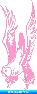 Samolepka Predators 019 levá sova světle růžová