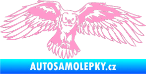 Samolepka Predators 077 pravá sova světle růžová