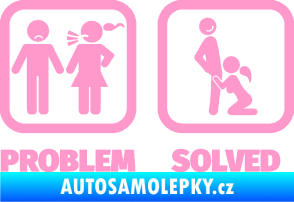 Samolepka Problem? Solved 003 světle růžová