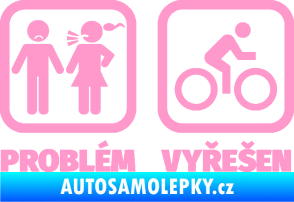 Samolepka Problém? Vyřešen 004 světle růžová