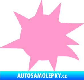 Samolepka Průstřel 004 levá světle růžová