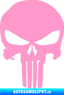 Samolepka Punisher 001 světle růžová