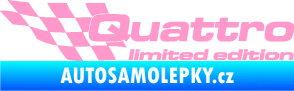 Samolepka Quattro limited edition levá světle růžová
