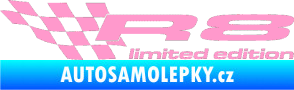 Samolepka R8 limited edition levá světle růžová