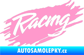Samolepka Racing 002 světle růžová