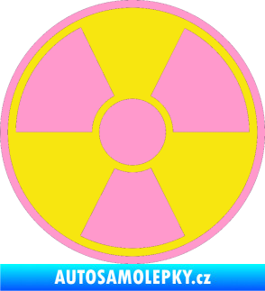 Samolepka Radioactive barevný světle růžová