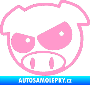Samolepka Rally pig 002 levá světle růžová