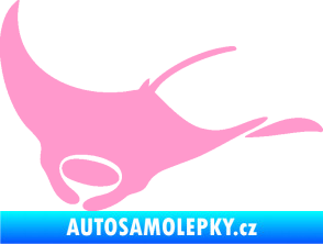 Samolepka Rejnok 003  levá manta světle růžová