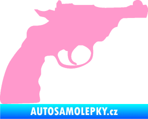 Samolepka Revolver 001 pravá světle růžová