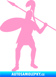 Samolepka Římský voják levá světle růžová