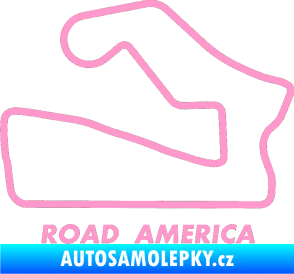 Samolepka Okruh Road America světle růžová