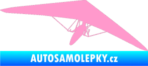 Samolepka Rogalo 001 pravá světle růžová