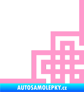 Samolepka Rohová samolepka 001 levá světle růžová